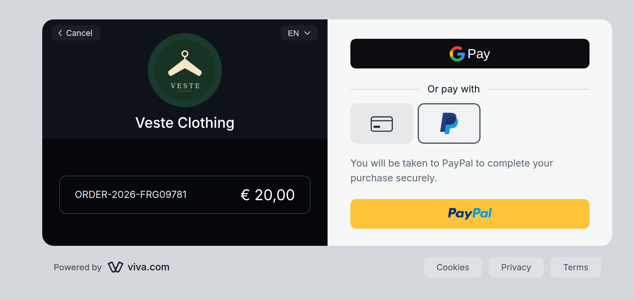 Cancel Button On Desktop View