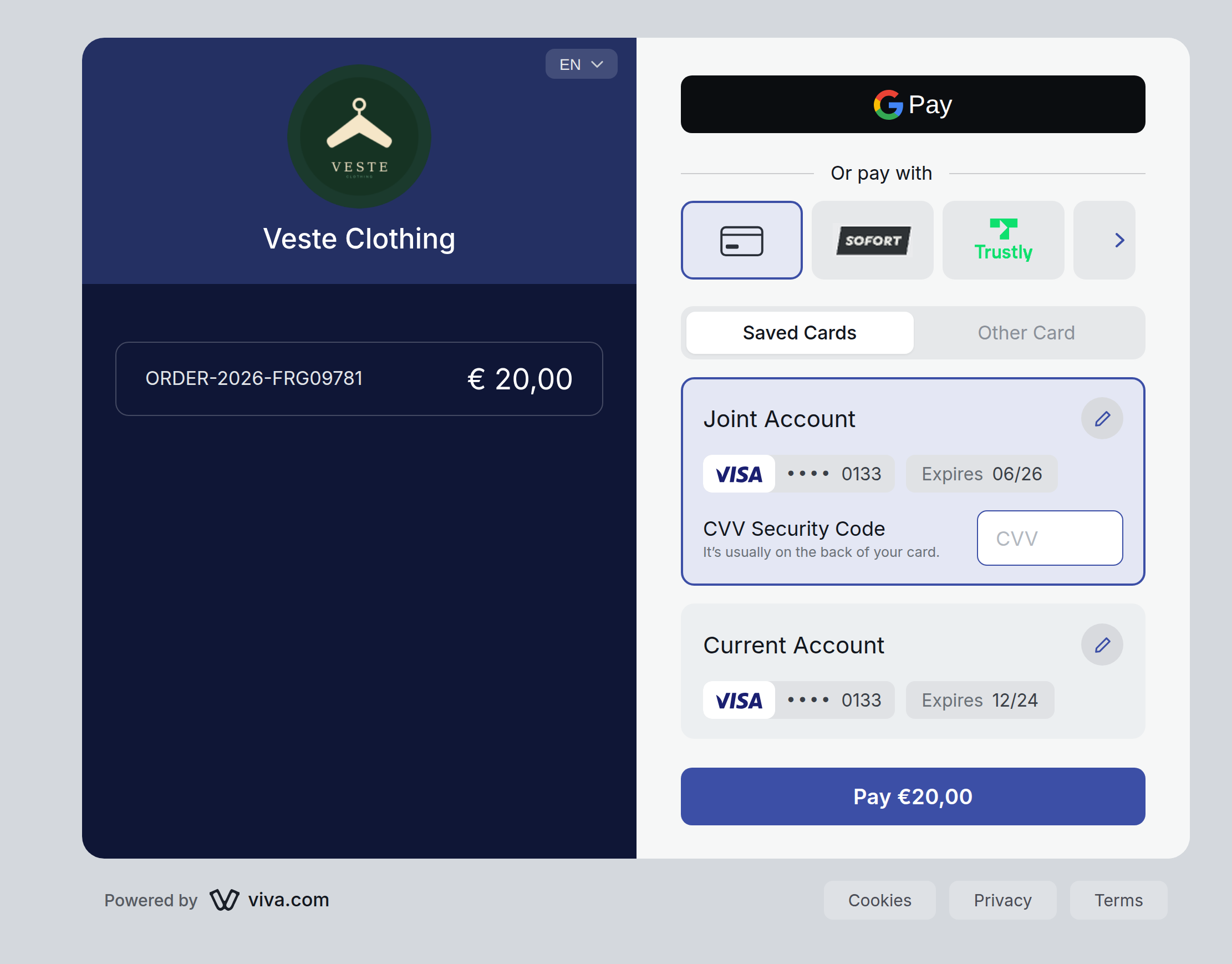 Blue Colored Smart Checkout