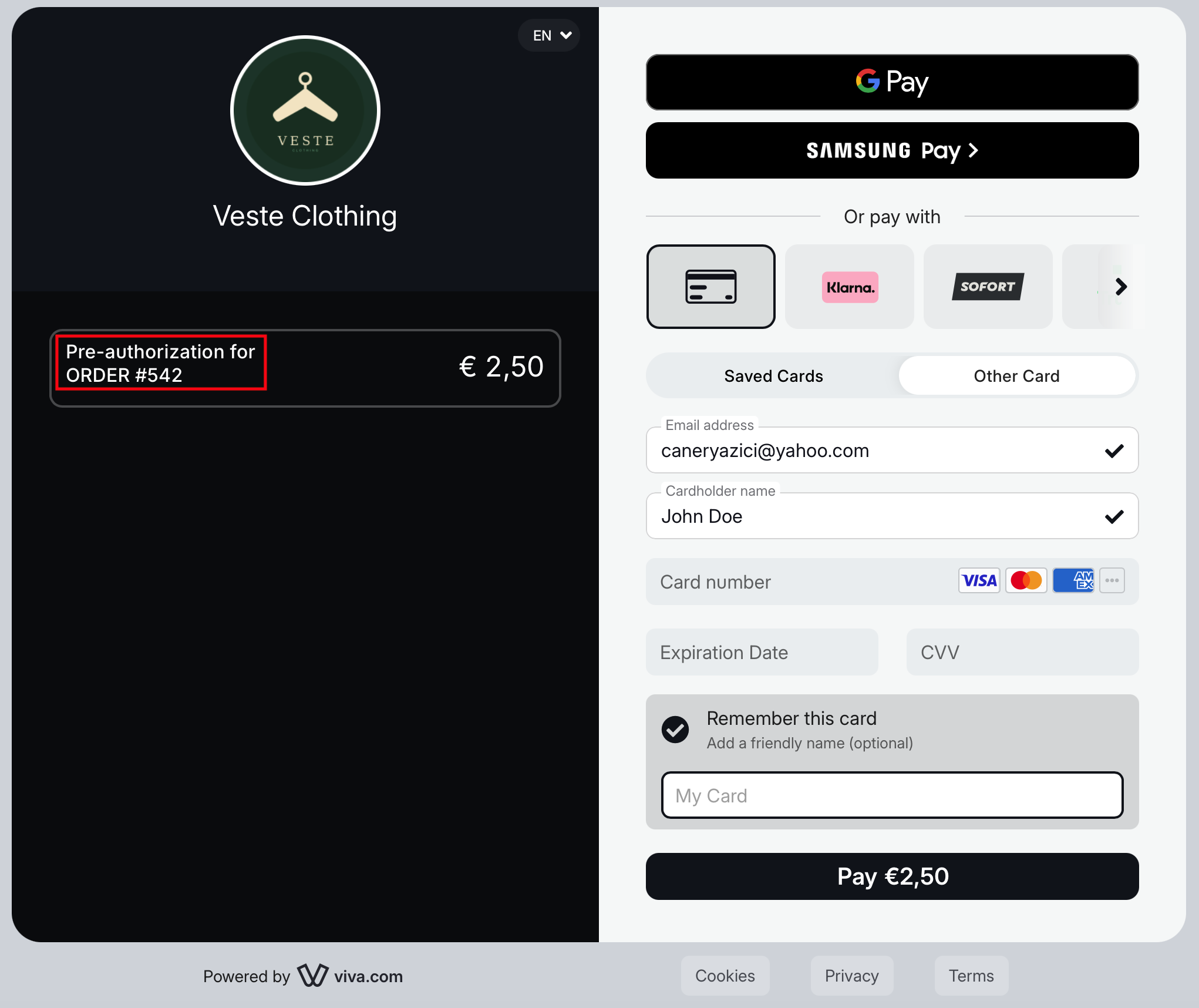Smart Checkout with pre-authorization