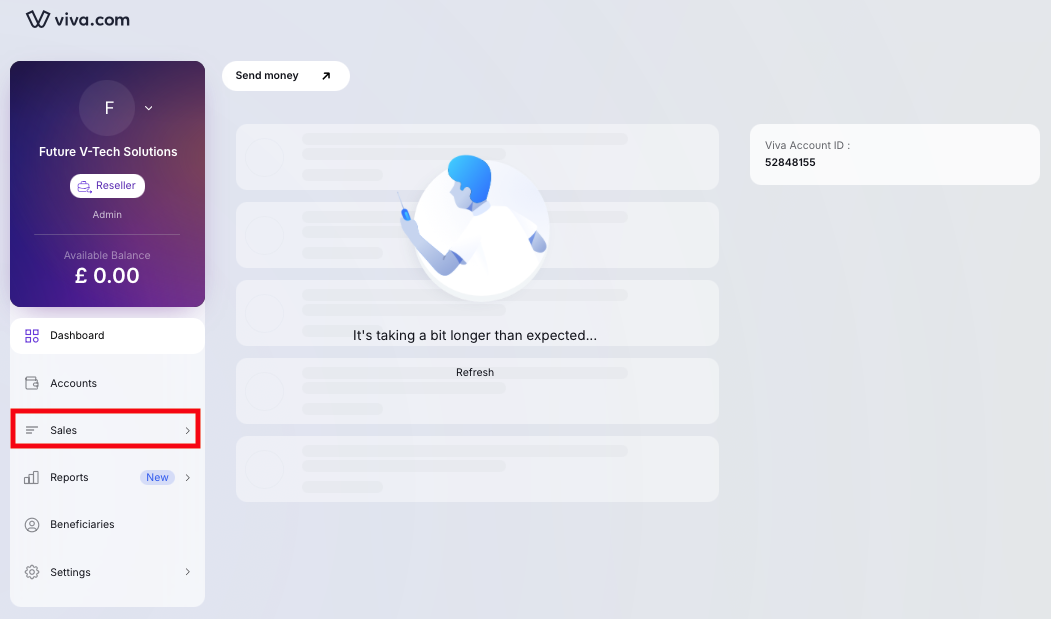Sales menu
