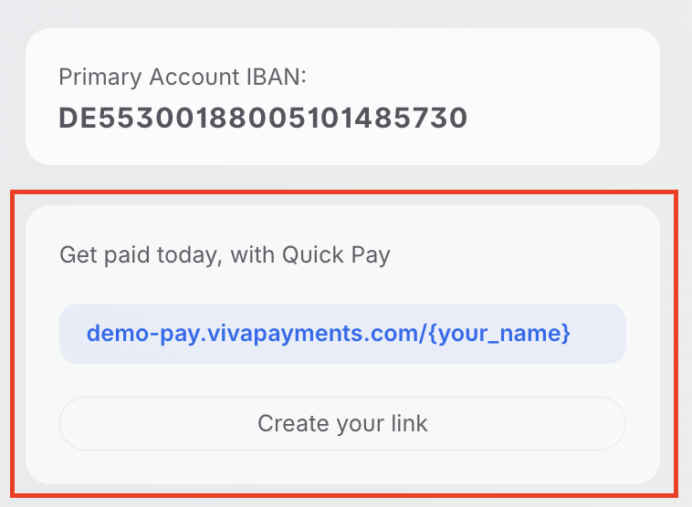 Quick Pay link