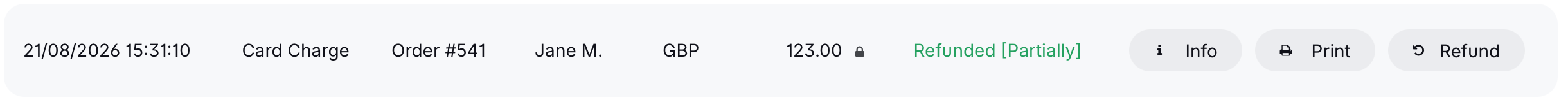 Partial refund