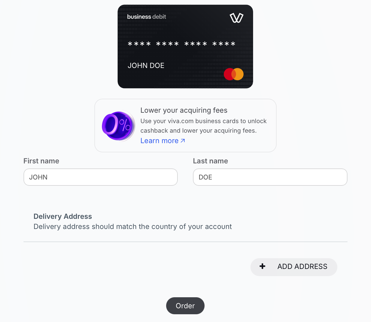 Order Physical Cards