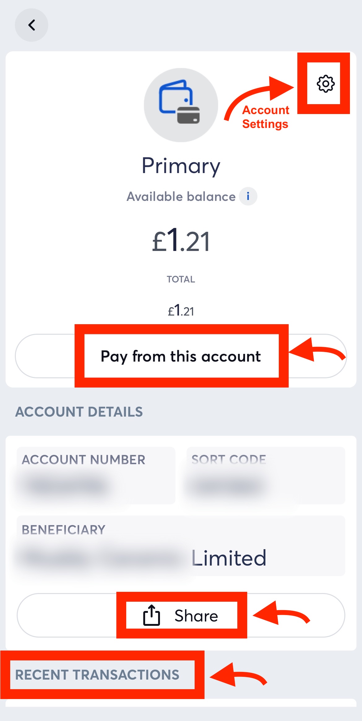 Banking app - account details-2