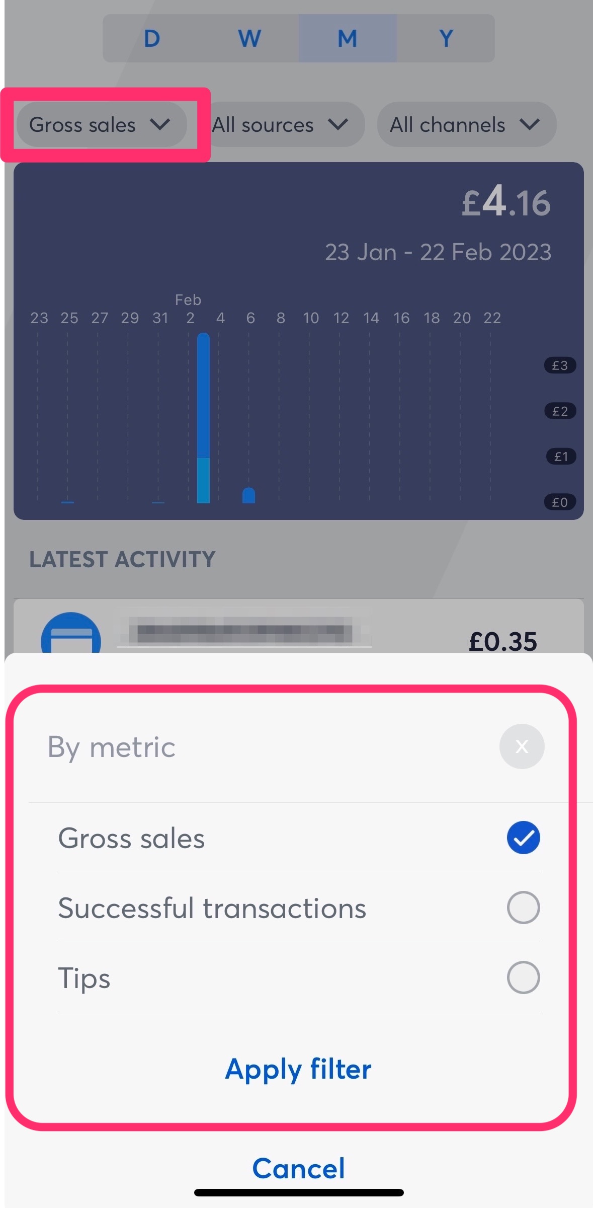 Banking app - sale transactions-2