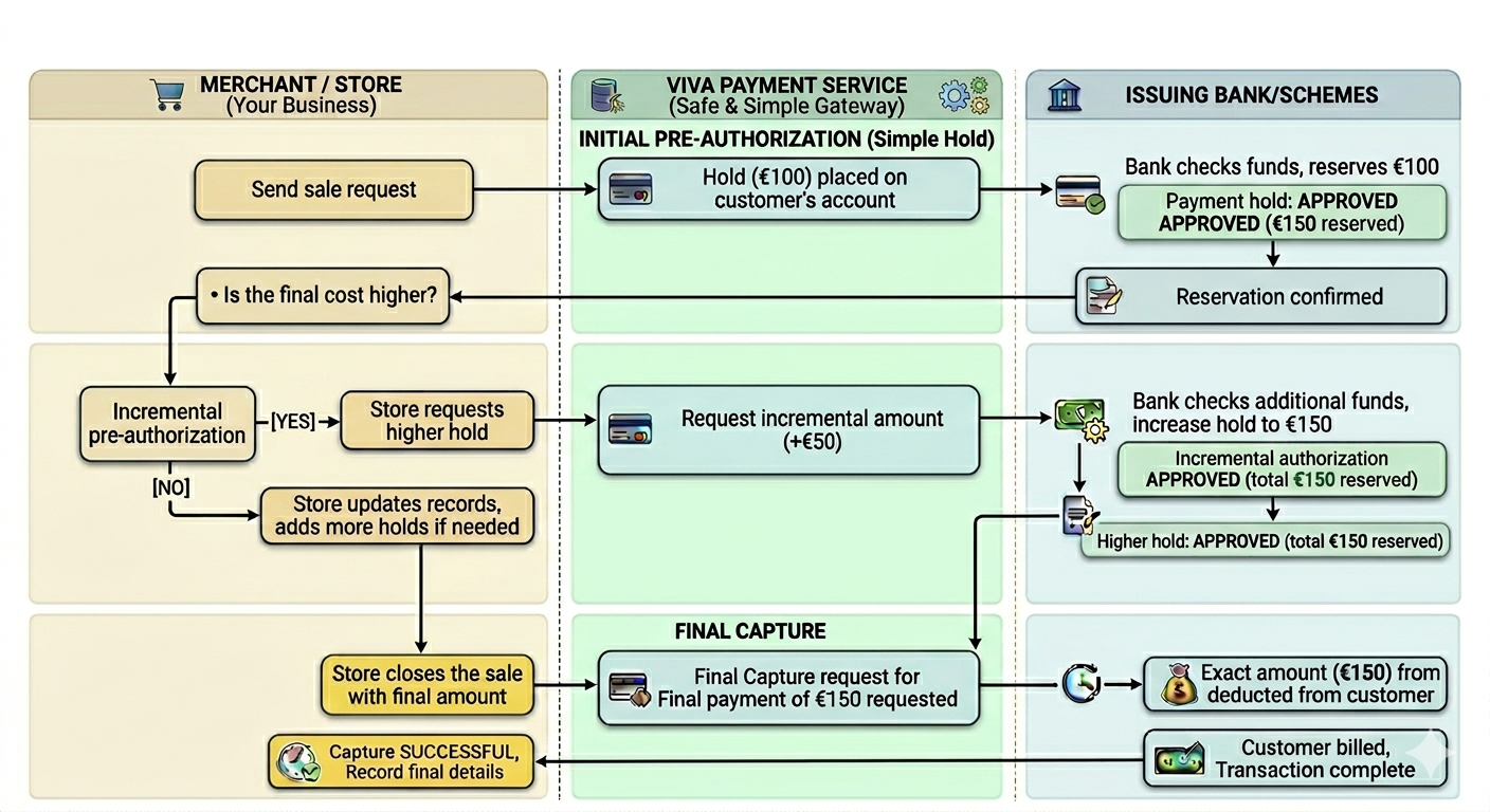 Incremental preauthorization diagram