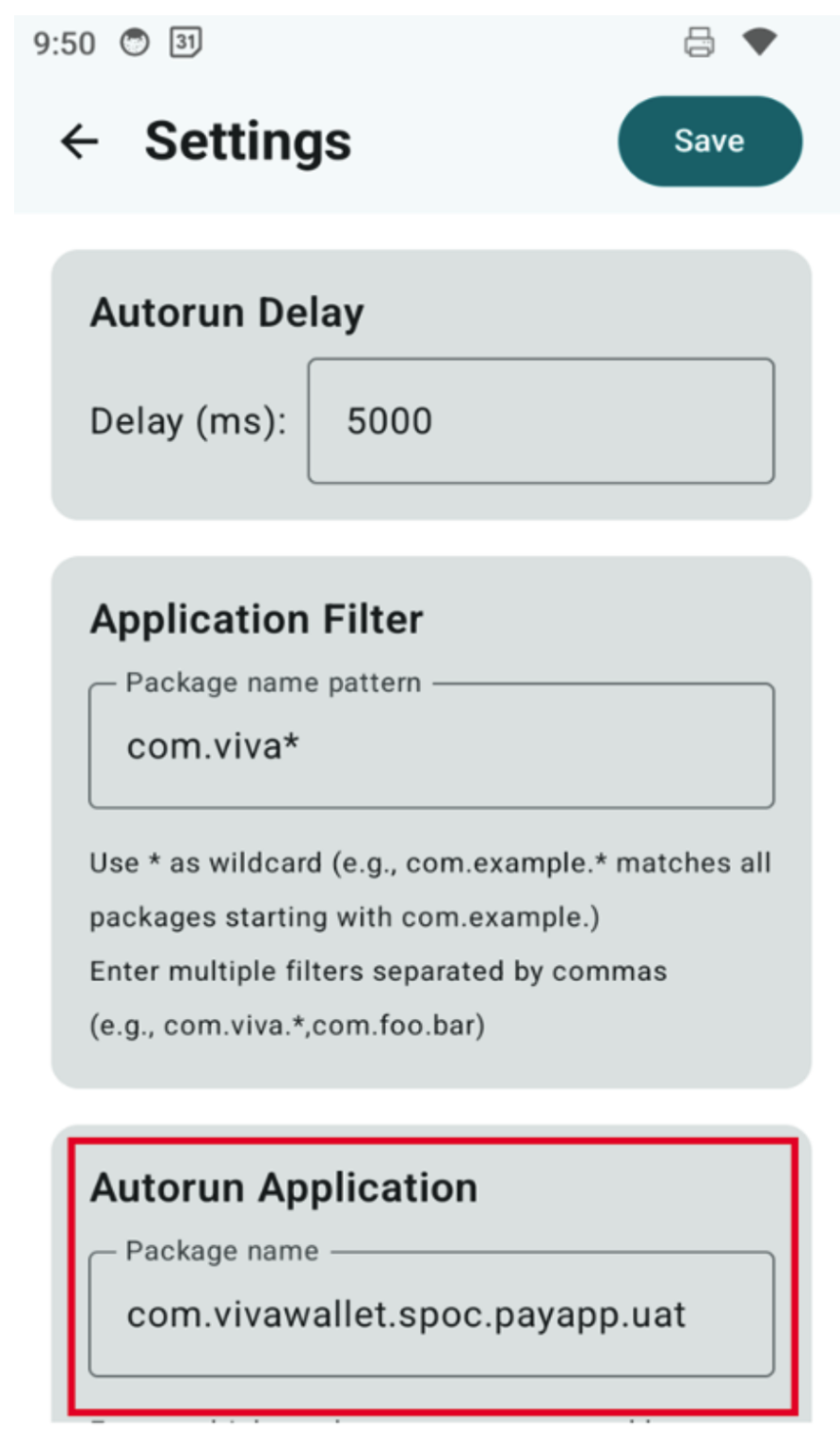 Launcher Configuration - Autorun Application