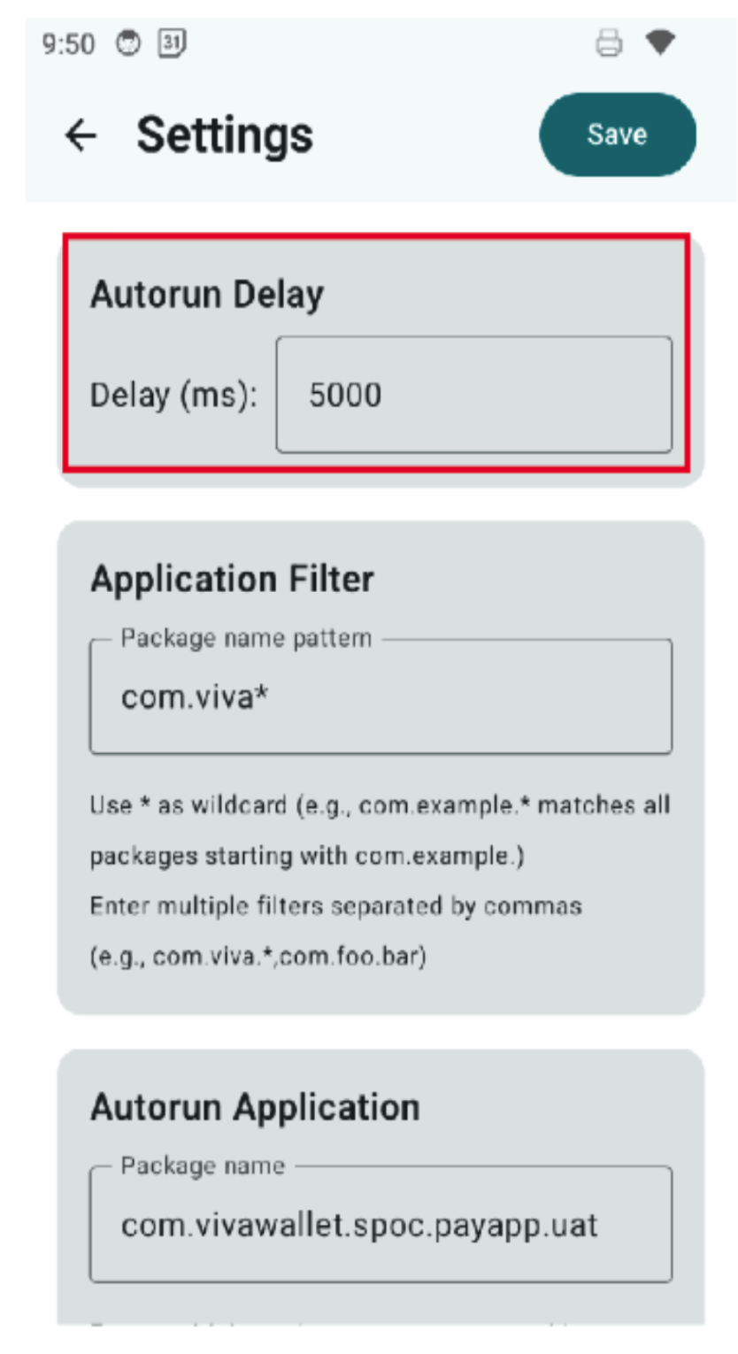 Launcher Configuration - Delay Settings