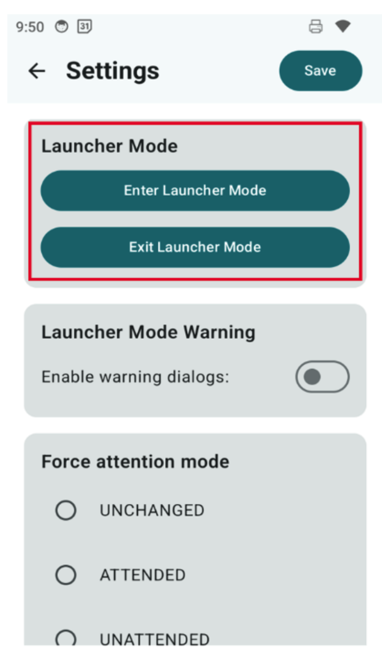 Launcher Mode Controls - Enter Launch Mode