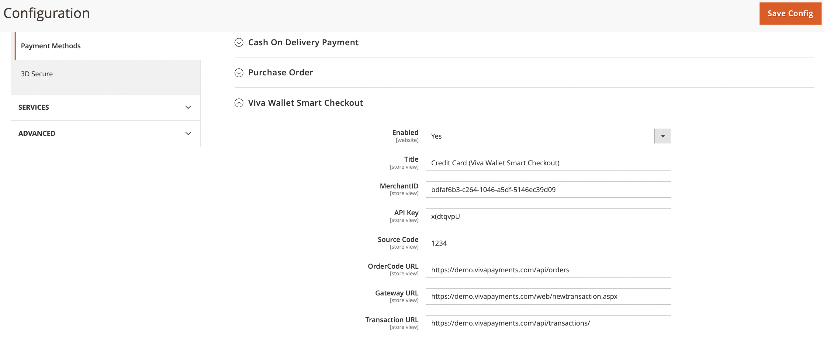 Magento Settings