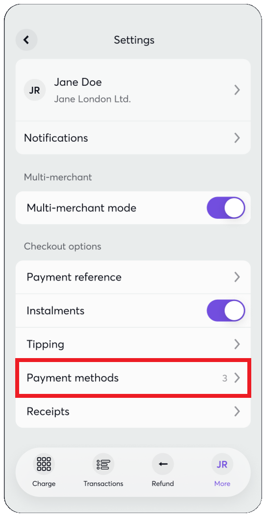 PaymentMethods 2