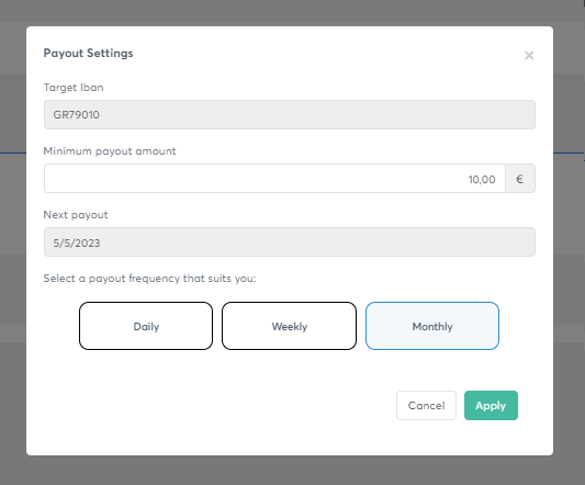 Payout settings 2