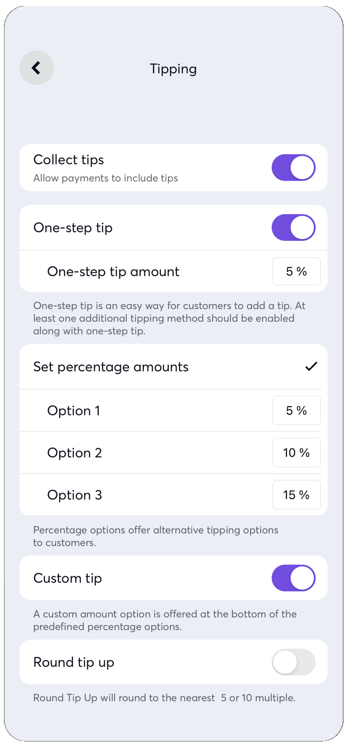 Tip configuration