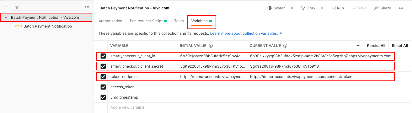 Postman Variables