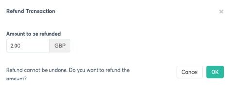 Refund transaction