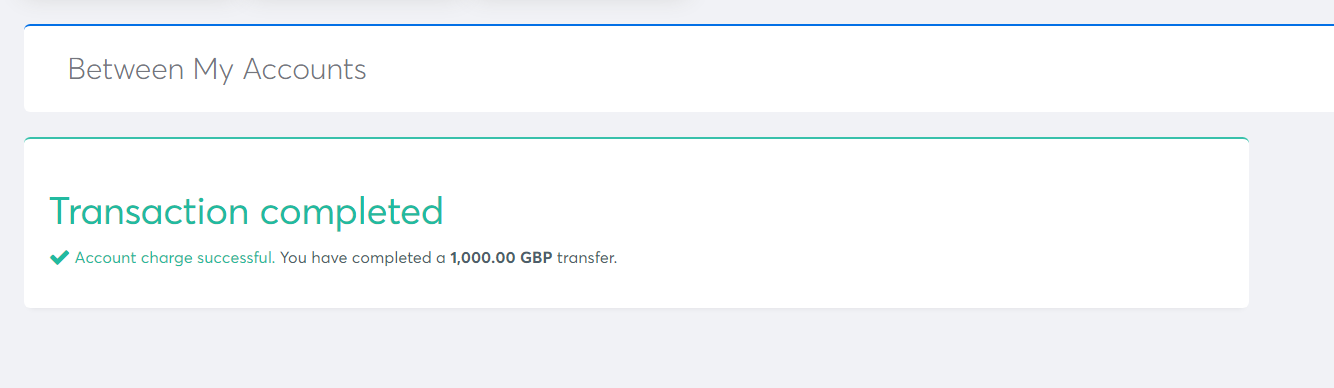 Transfer between accounts
