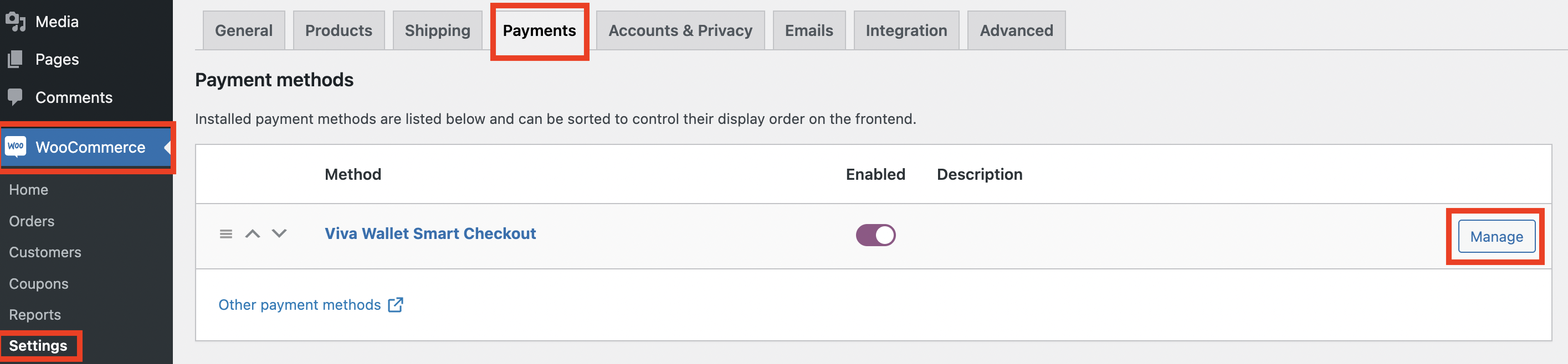 Viva Smart Checkout Plugin Configure