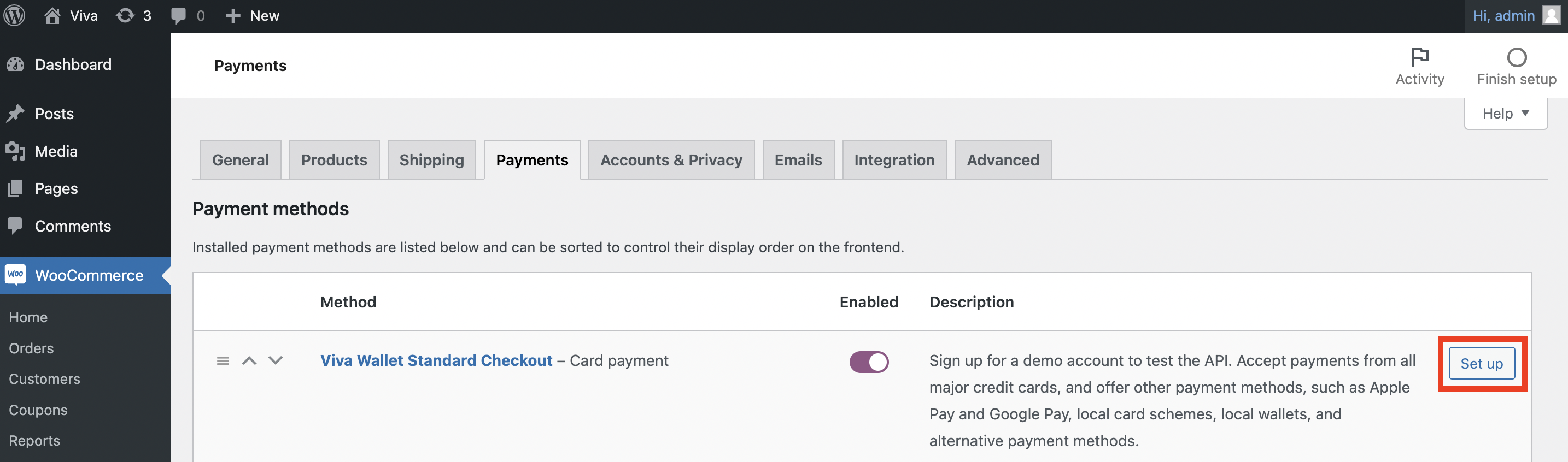 Viva Standard Checkout Plugin Configure